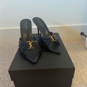 Saint Laurent Leather Slip on Heels